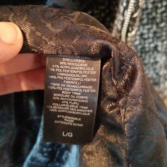 Guess Jean's Wool blend leather trim jacket - Picture 6 of 8